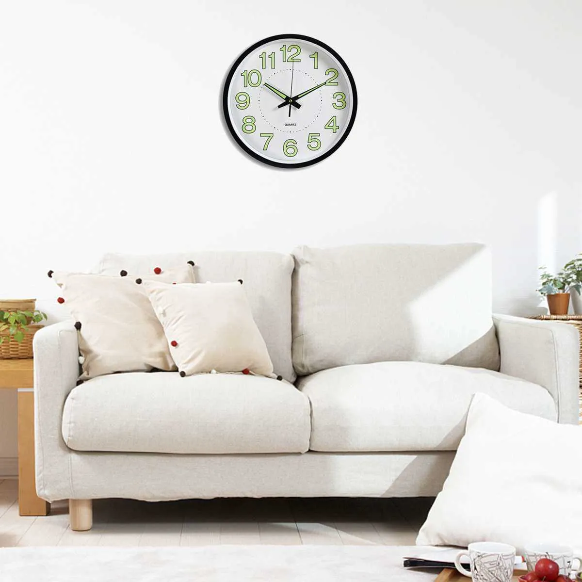 Duży zegar ścienny Luminous Home Decoration Zegar Wspornik Nowoczesny Design Montowany Zegar Mute Wzór Wiszący Zegarek Rzemiosło 210930