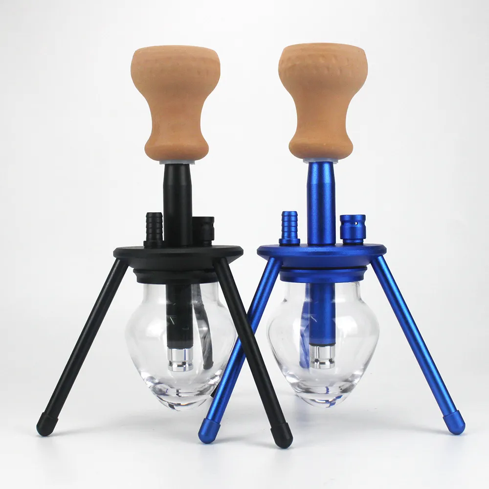 Arabski Hookh Set Tripod Glass Hookah Shisha Kompaktowa i przenośna pojedyncza rura