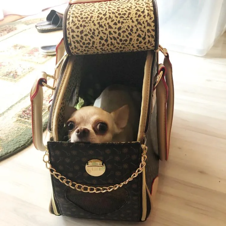 Luksusowy wybór mody psie nośnik pu skórzana torebka torebka