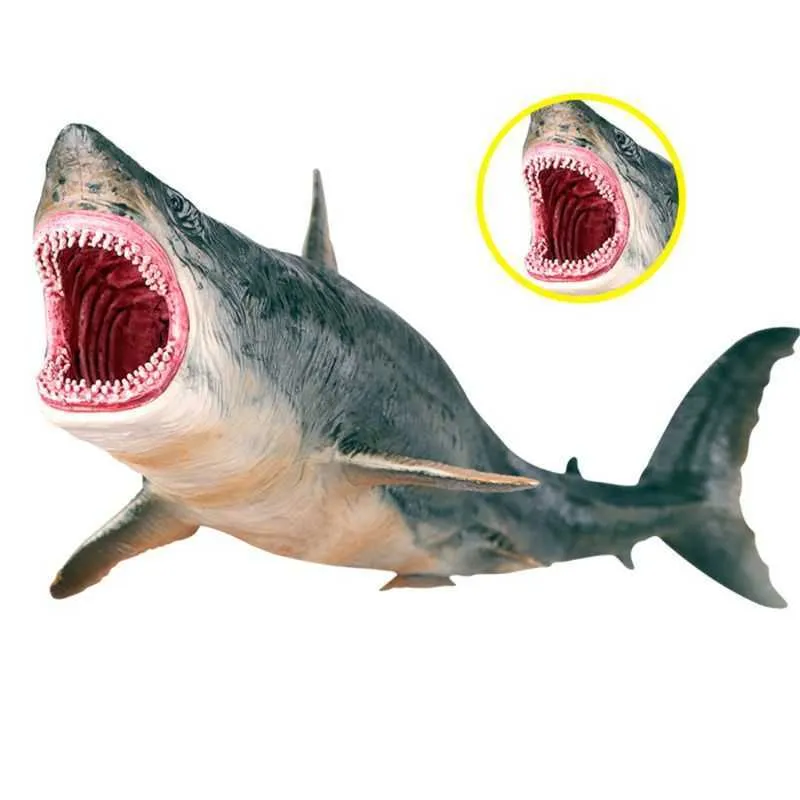 Fünf verschiedene simulierte marine modelle riesige shark großhandel ocean tier pädagogisches lernspielzeug für kind geschenk