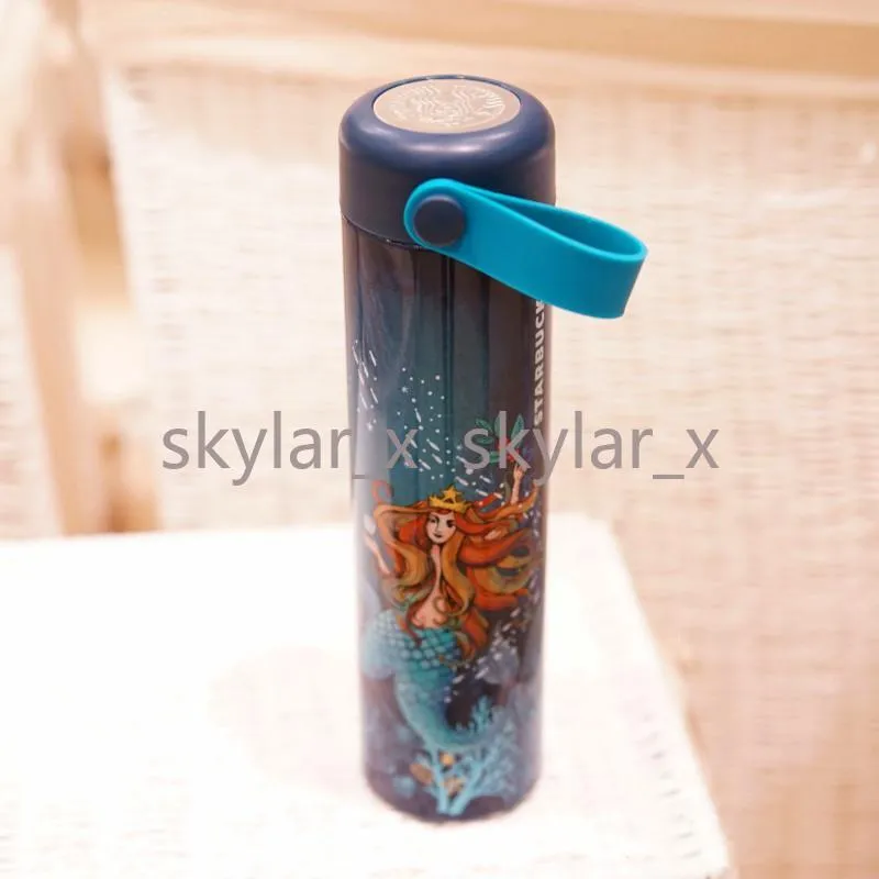 16OZ Starbucks Mermaid Thermos Mugs Vacuum Flasks Stainless Steel Cup Coffee Mug Travel Bottle2155