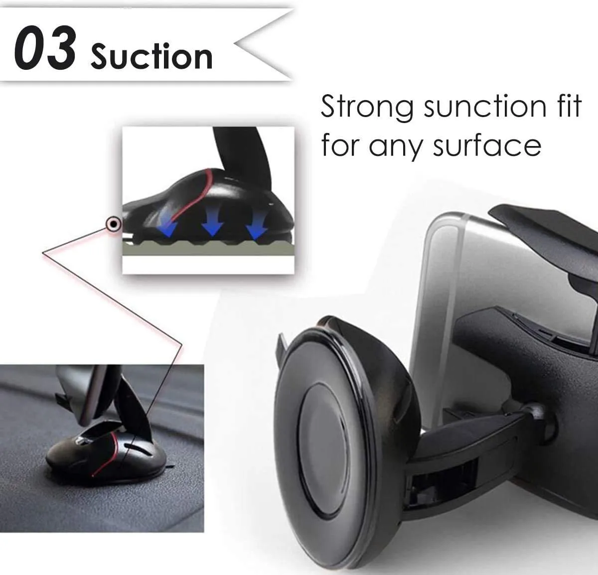 Nouveau support de souris créatif pour voiture, support de téléphone rotatif pour pare-brise de voiture, support de souris pour téléphone GPS