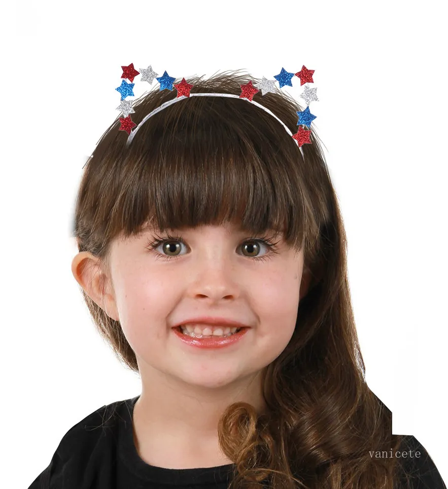 Enfant American Independence Day bandeau coiffure célébration fête étoile du Festival accessoires pour cheveux fête de l'indépendance décoration T2I52257