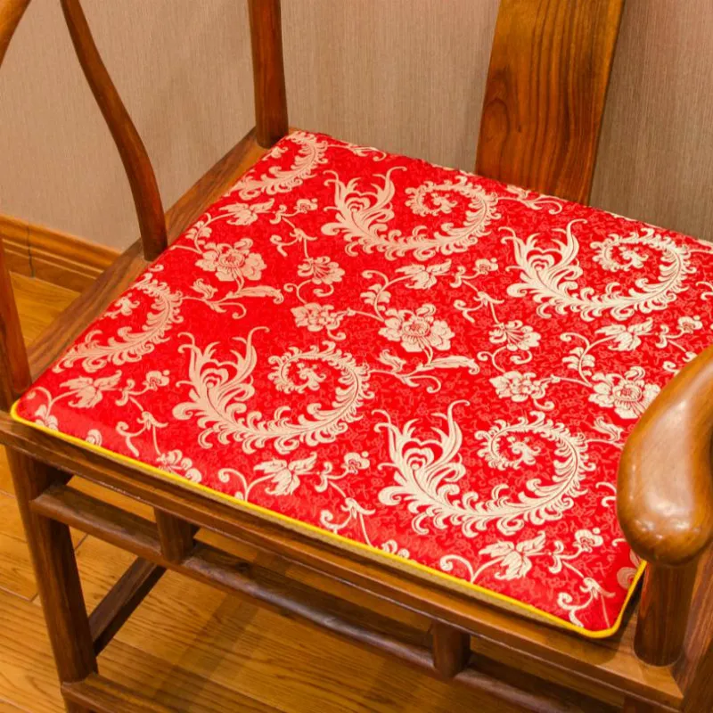Prodotti la casa antiscivolo Prodotti la casa tradizionale cinese Cuscino del sedile Mobili in mogano Sedia Sgabello Quadrato dedicato Rimovibile F8253 210420