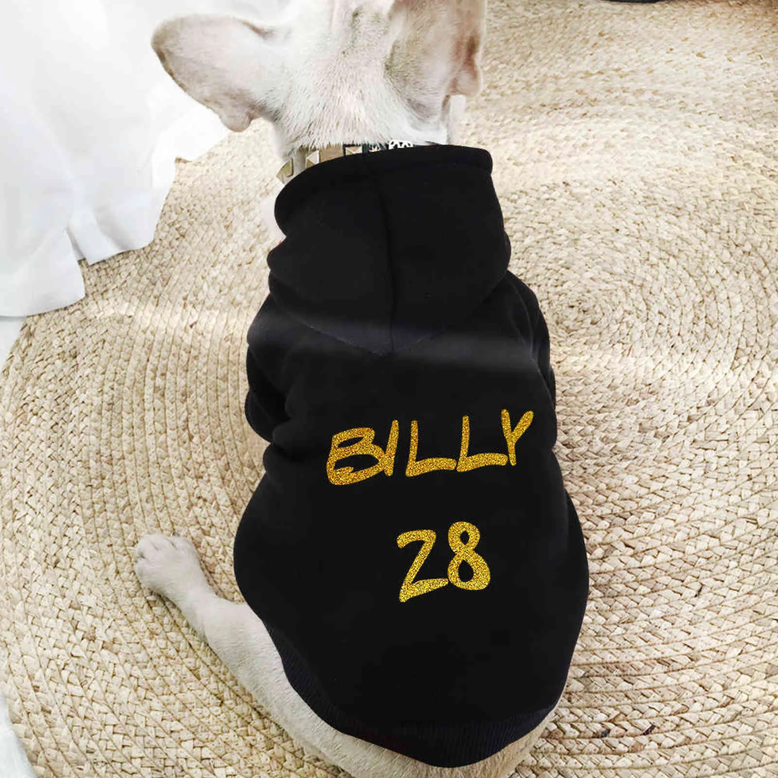 Custom Dog Cat Felpa con cappuccio Vestiti Bulldog francese Cucciolo di cane Cappotto Felpa Cotone Inverno Cane Gatto Abbigliamento Camicia Chihuahua Yorkshire 211106