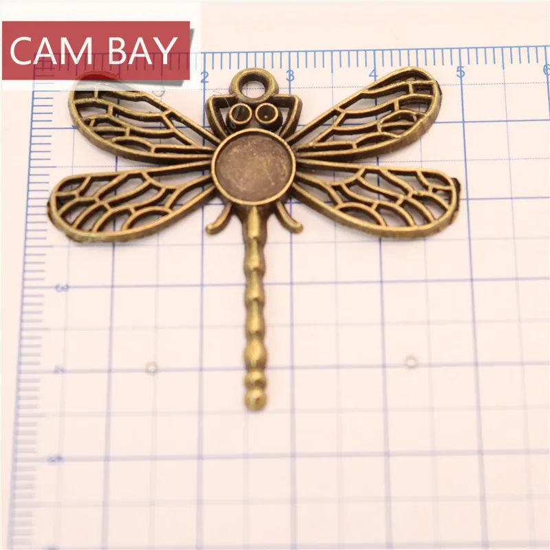 Vintage Dragonfly Pendant Key Charms Fit 8MM DIY Handmade Crafts Settings Metal Jewelry Making175Z