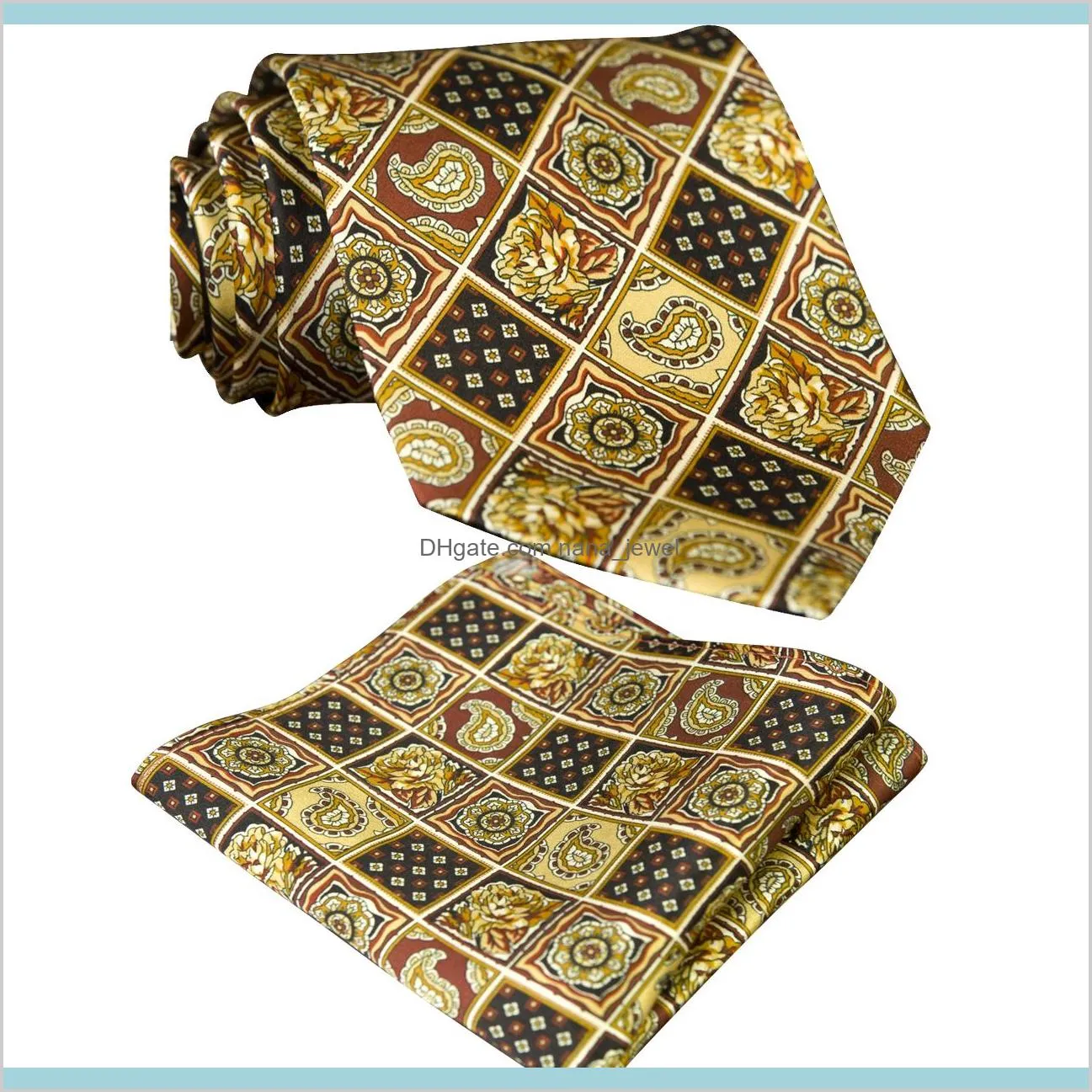 Accesorios para el cuello Corbatas vintage estampadas Patrón floral Multicolor 100% Seda Corbatas para hombre Conjuntos de corbatas estampadas 10 cm Marca de moda 251B