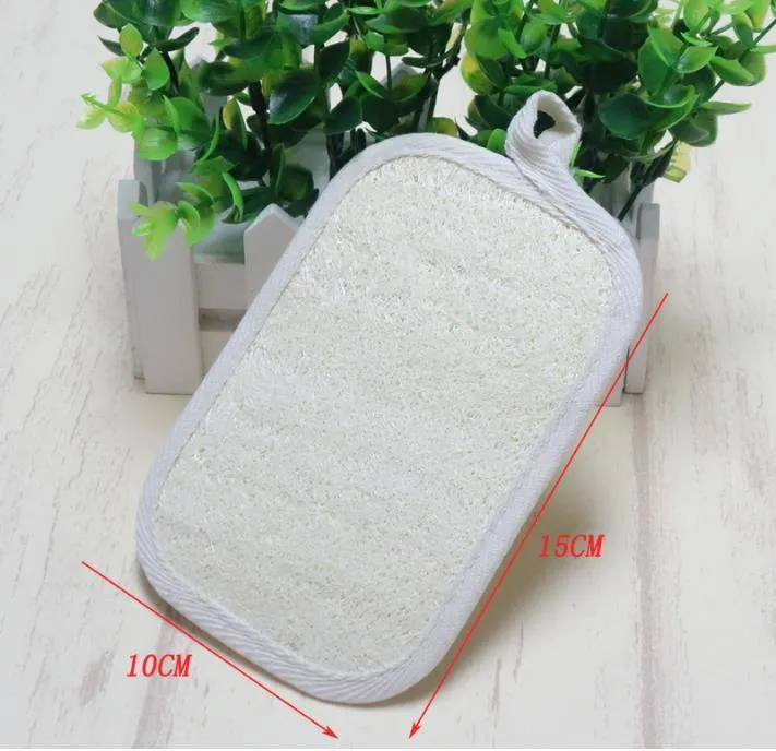 10*15cm Exfoliating Loofah Pads Bath Scrubber Sponge Natural Luffa And Terry Cloth  4" X 6" Wholesale