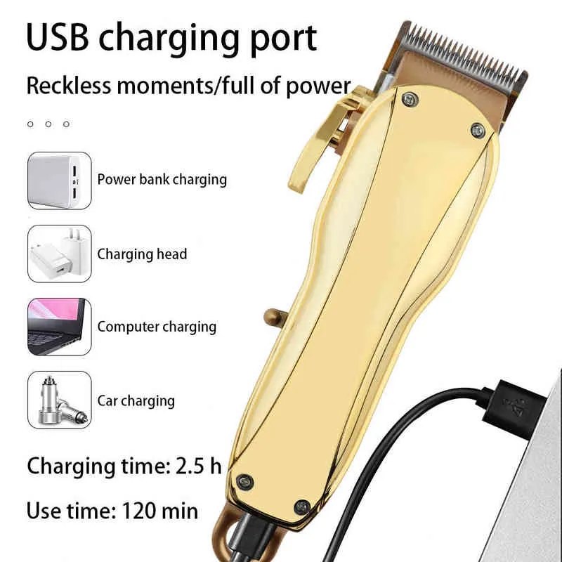 Saç Kesme Seti Elektrikli Saç Düzeltici Akülü Tıraş Makinesi Düzeltici 0mm Erkekler Için Erkekler Berber Saç Kesme Makinesi Şarj Edilebilir 220209