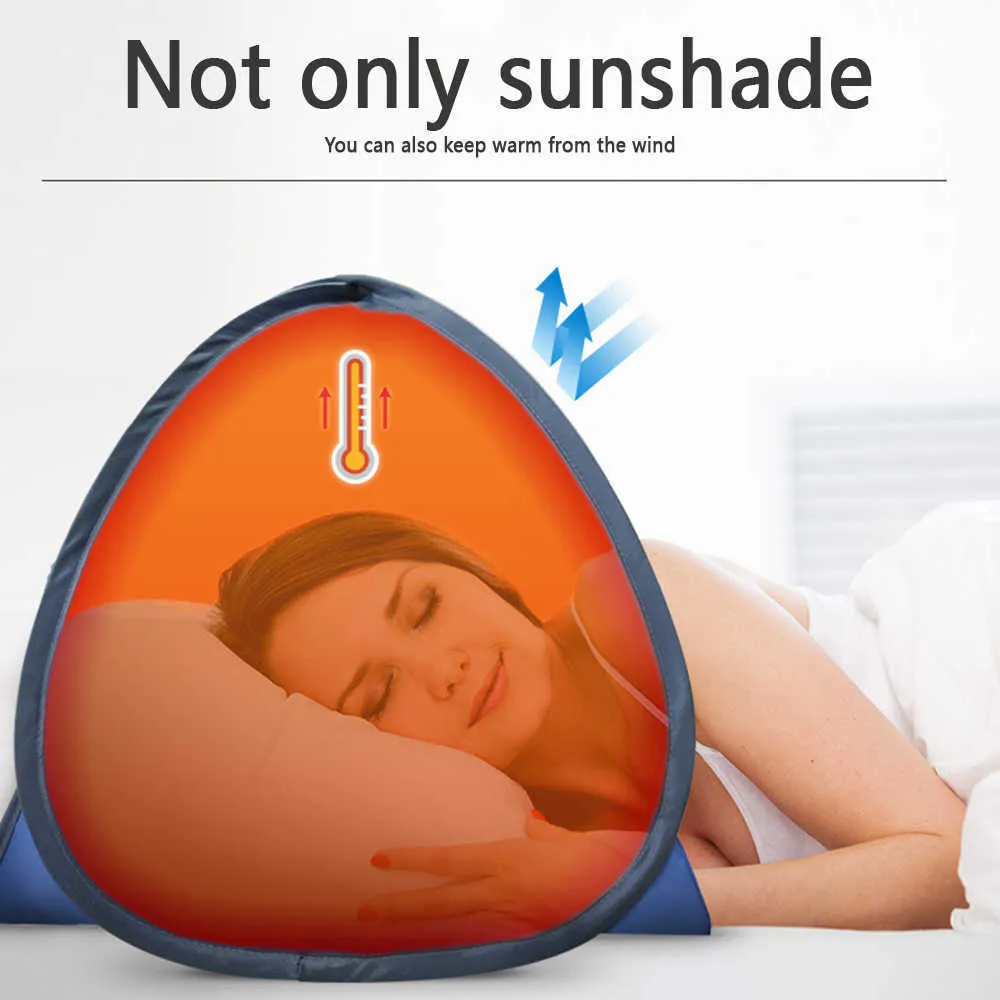 Praia Sun abrigos Instant Shade Canopy Mini Head Shield Shade Tenda Proteção Pop Up Tenda Sunbathing Windproof Areia Y0706