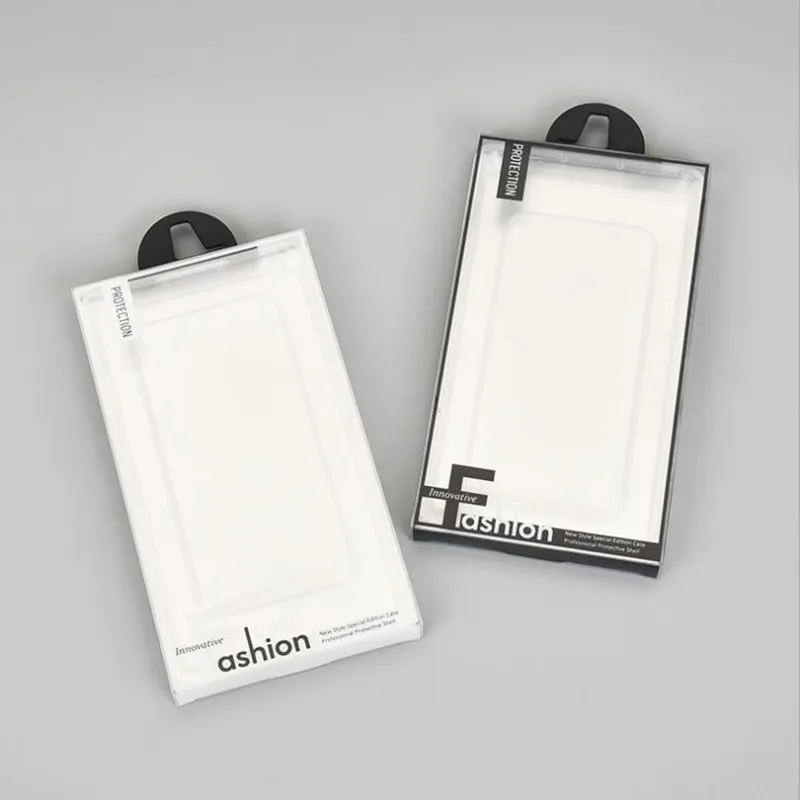 Boîte d'emballage de boursouflure en PVC en plastique transparent blanc noir avec plateau intérieur pour Iphone 13 11 Pro XS Max 8 S20 S10 S9 coque de téléphone