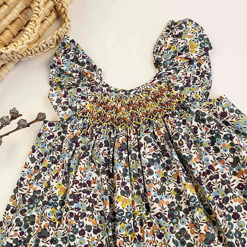 Baby Girls Dresses Princess Clothes Ins Brand Cotton Summer Linen Clothing European & America Toddler Kids Dress 210521