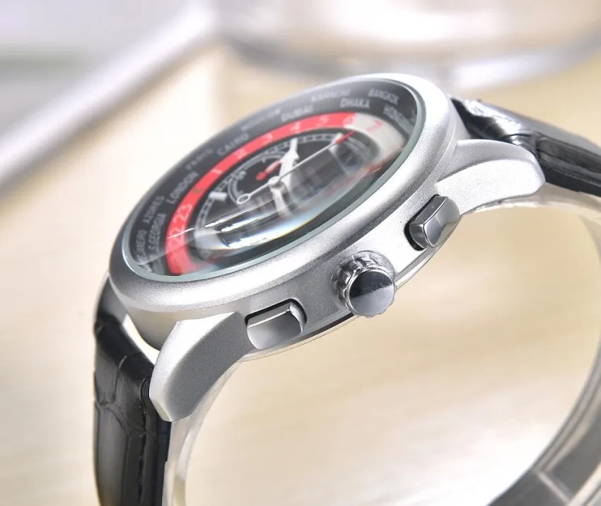 Beroemd leer klassiek casual polshorloge heren cadeau topkwaliteit quartz horloge van lujo285s
