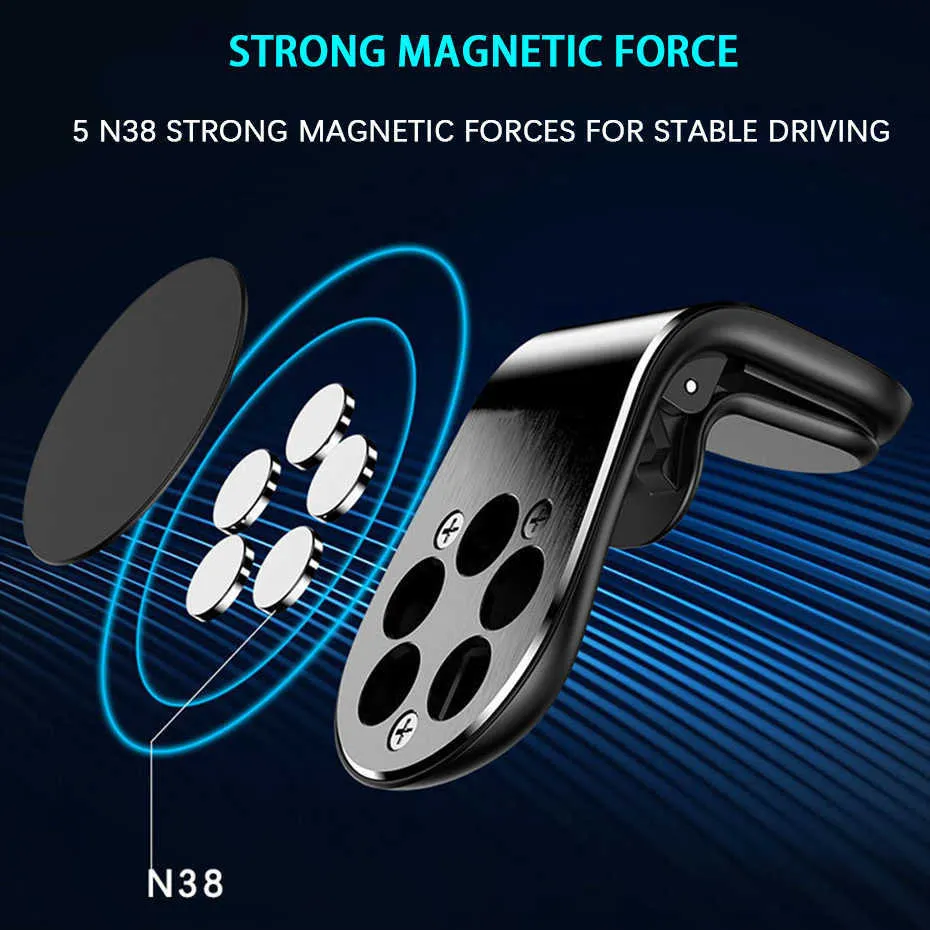 Carro universal do telefone magnético suporte de suporte de ventilação de ar no carro gps gps telefone celular titular negro para iPhone11 samsung xiaomi