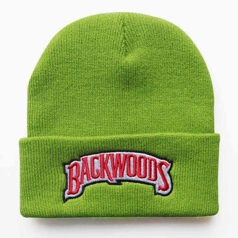 BACKWOODS Beanie Embroidery Winter Hat Keep Warm Cotton Hat Skullies Beanies Hat Hip Hop Knit Cap Casual Love Dropshipping Y21111