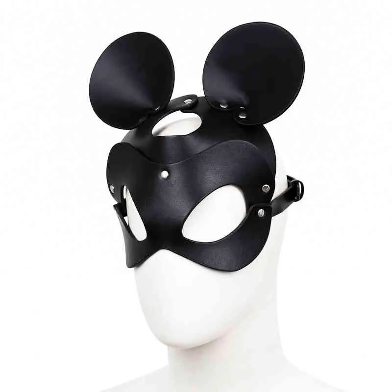 NXY Jouets pour adultes Masque de tête de chat doux et sexy BDSM Couvre-chef de bondage Jouets sexuels Salopes Esclave de retenue Lapin Masques d'Halloween Cosplay Gag Jeux pour adultes 1202