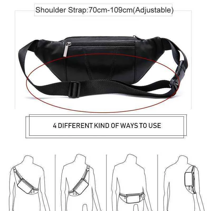 MVA Men's Waist Bag Belt Waist Packs Sheep genuine Leather Waist Bag For men women Fanny Pack Belt Bum Hip men's belt ba249D