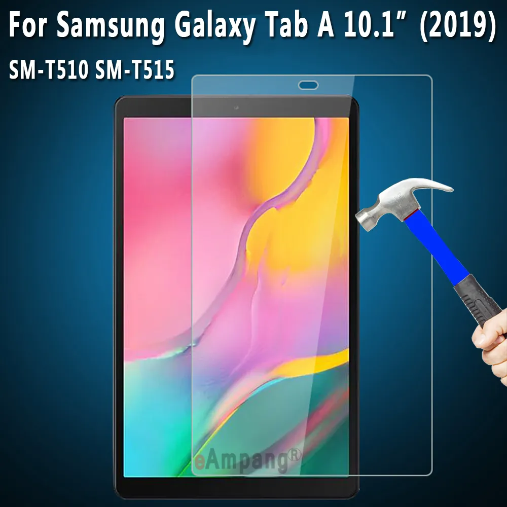 Protetor de tela Vidro temperado para Samsung Galaxy Tab A 10.1 2019 SM-T515 SM-T510 T515 T510 Tablet Tablet Vidro Protetor 9h HD 0.33