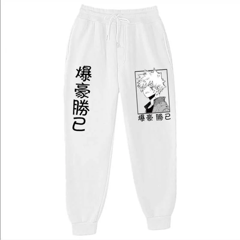 2021 anime japonais My Hero Academia Katsuki Bakugo Harajuku pantalons pour hommes imprimer Joggers pantalons pour hommes pantalons de survêtement décontractés pantalons de survêtement P0811