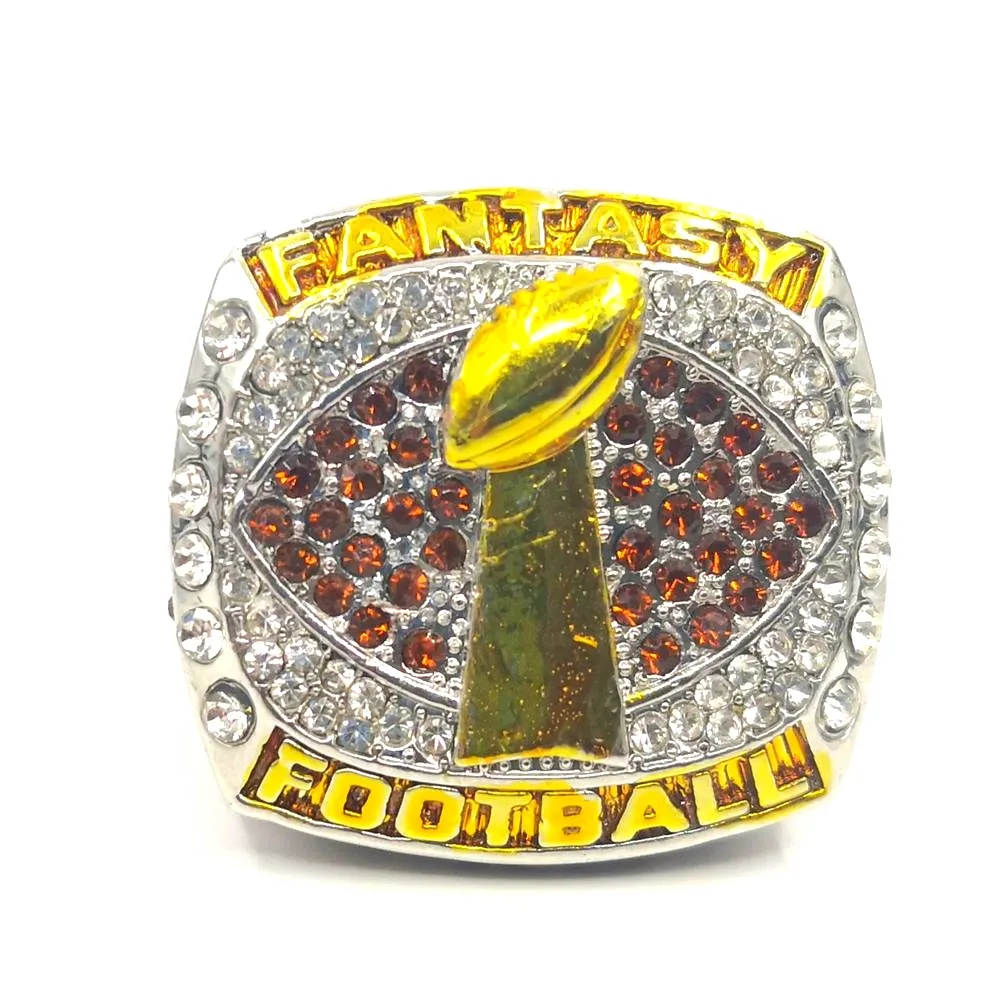 2021 Fantasy Football Championship Ring Nagroda MVP Trophy dla fanów Męs