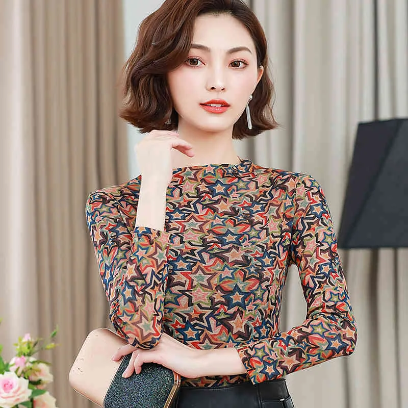 Blusas Mujer de Moda Корейский модной одежды Женские вершины и блузки 4XL Plus Размер длинные рукава женская рубашка 5972 50 210427