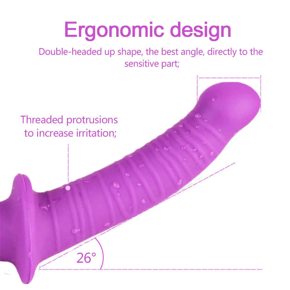 Strapon Dildo Realistisches Sexspielzeug Doppelkopf weiches Silikon Vagina Anal Masturbator schwule Lesben Erwachsene Sexspielzeug für Frau lestbian