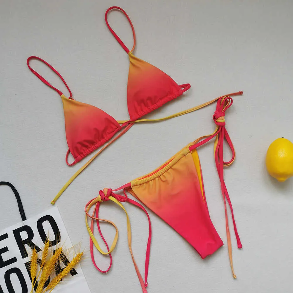 Sexig bikini set och strand täcker baddräkt kvinnor bandage baddräkt kvinnlig brasiliansk baddräkt sommarkläder simning 210621