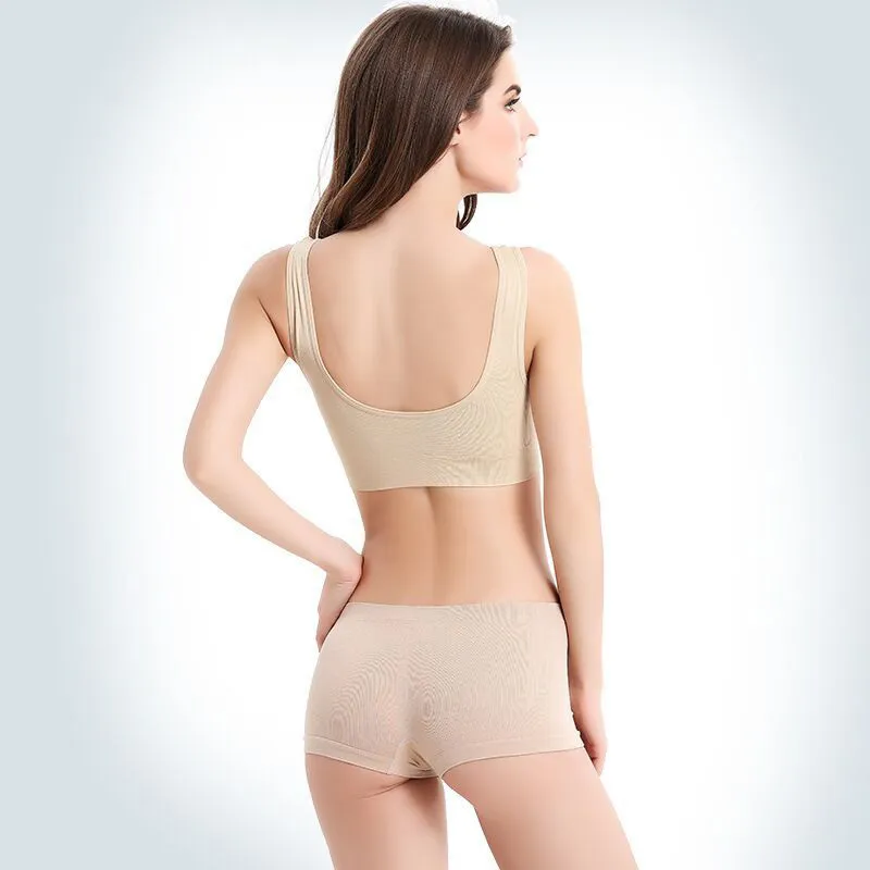 Femmes sexy respirant haut élastique sport soutien-gorge stretch athlétique brassière push up soutiens-gorge débardeur sans couture rembourré gilet de course 210515