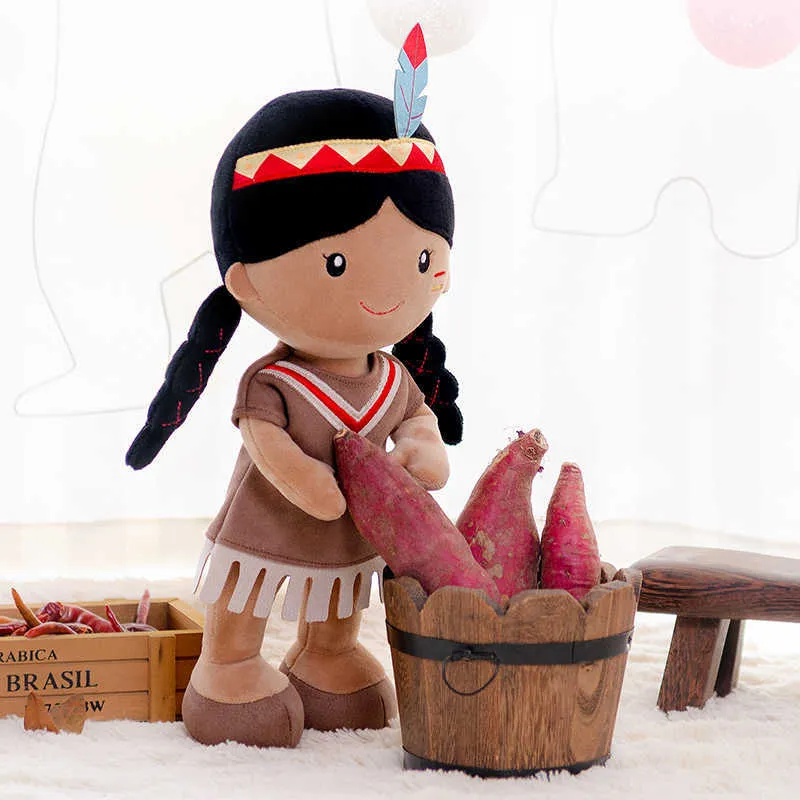 Gloveleya Doll Stifted Baby Toys Tribal Girl Dolls Soft Plush Toy Girl Bideer Birthnd Christmas Gifts First Bady Bird Cloth Doll 214345207