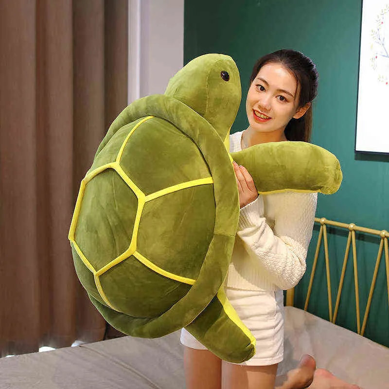 35/45/55 cm Piękne pluszowe zabawka Kawaii Animal Dolls Schleńskie zwierzę zwierzęcego żółwia poduszki urodzinowe dla dzieci