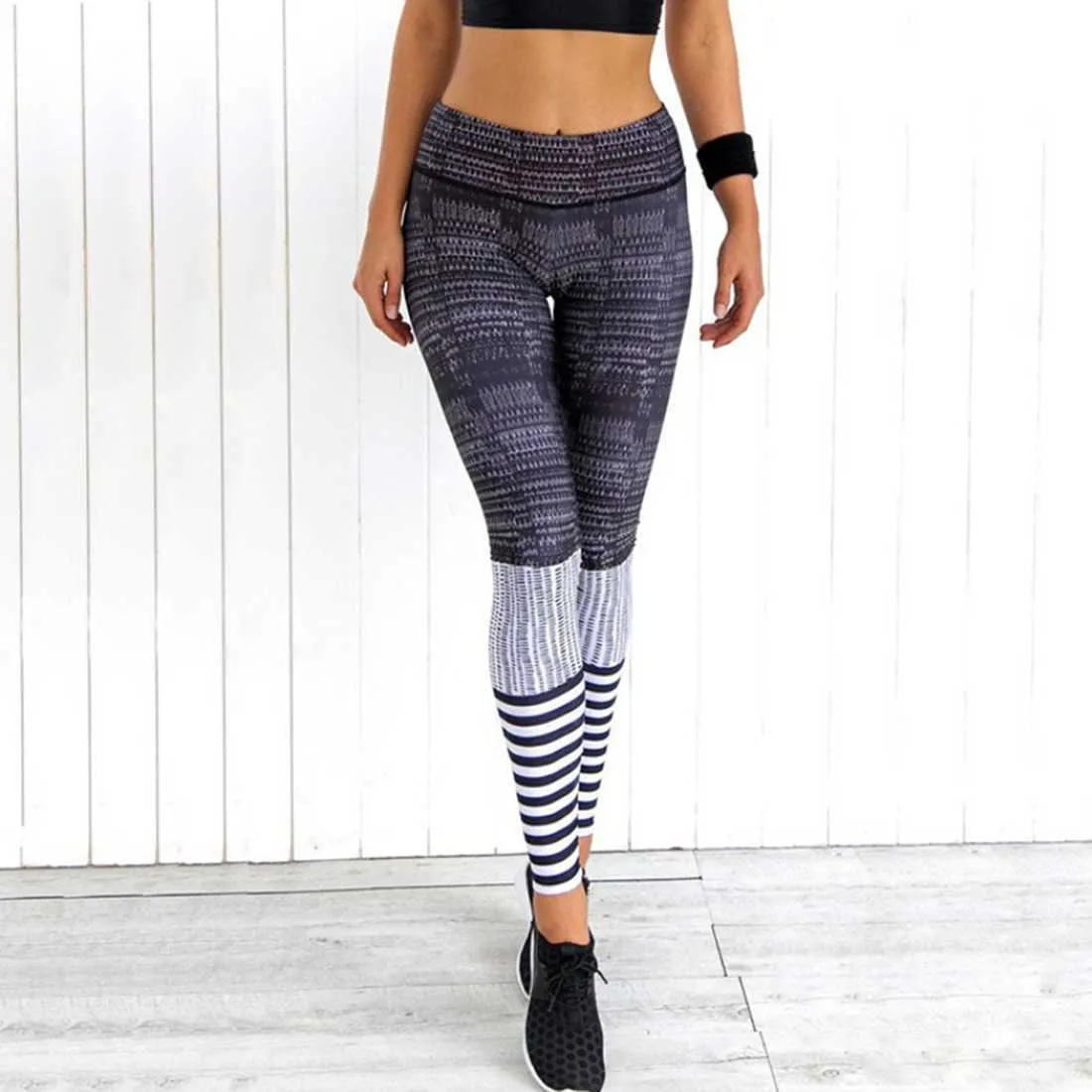 Sexy High Waist Fitness Printed Leggings Women Workout Push Up Legging Fashion Bodybuilding Jeggings Pants 210925