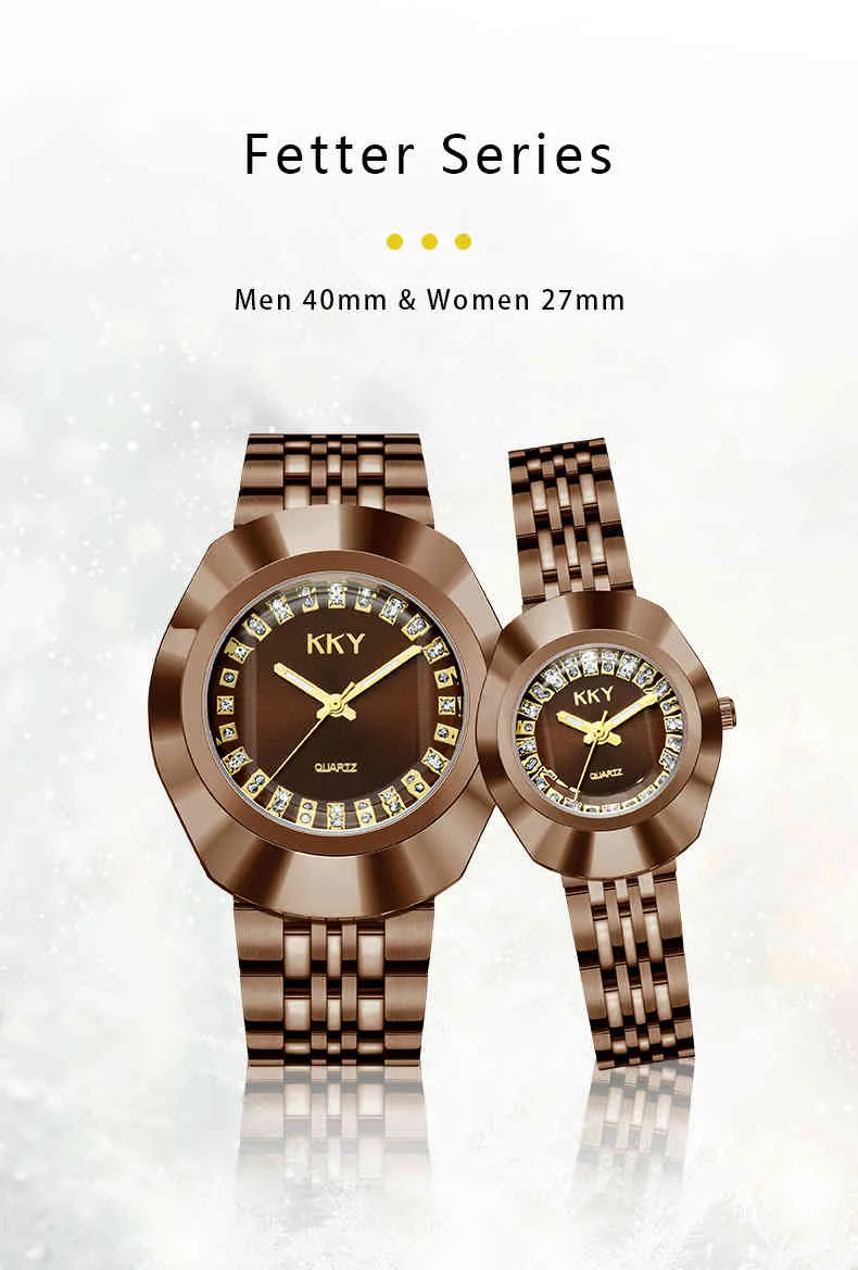 Couple créatif 2021 hommes es KKY marque de luxe Quartz femmes horloge dames montre-bracelet étanche amoureux montre