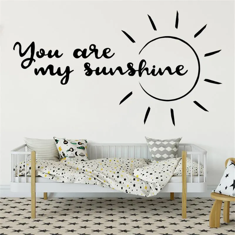 Autocollants muraux You Are My Sunshine, Art amovible pour enfants, décoration de chambre de garçon, affiche de décoration de maison, sparadrap DW5080282Y