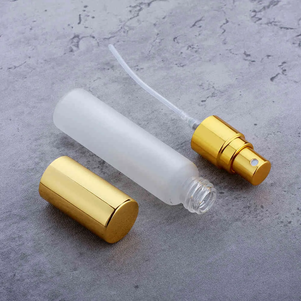 10ml Perfume Atomizer Frosted Glass Spray Bottle Pump Portable Travel Container Cosmetic