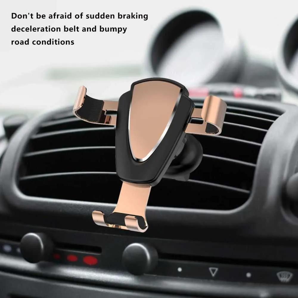 Metal Gravity Stretch Mobile Phone Bracket Car Vent Clip-on Phone GPS Bracket For Xiaomi LG Huawei P20 iPhone Samsung Huawei236o