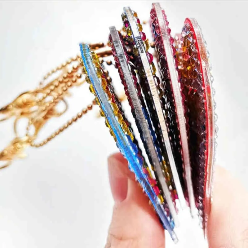 5D DIY Animal Full Drill Special Painting Keychain Keyrings Women Bag Pendant Mosaic Key Ring Diamond keychain Gifts