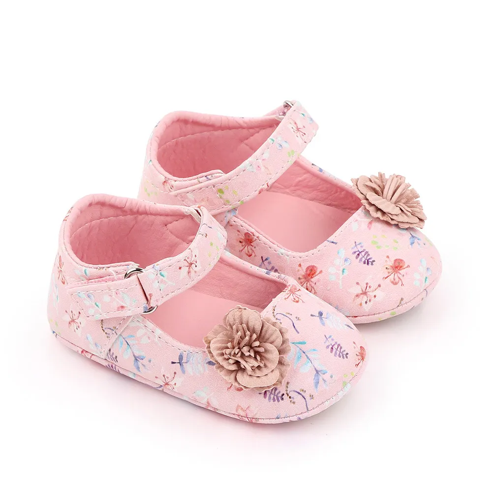 أحذية الأطفال حديثي الولادة زهرة طفل الأميرة أحذية ناعمة وحيدة المطاط غير المبيدات