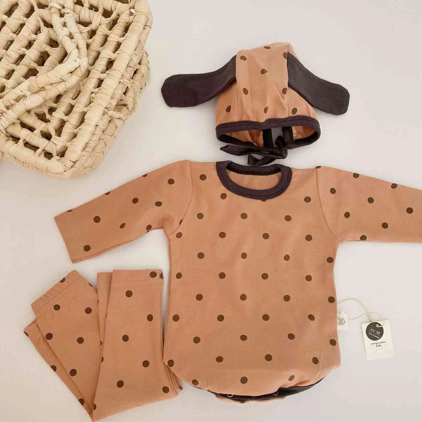 Newborn Baby Girl Clothing Set Outfits Infant Kids Boys Long Sleeve Tops Bodysuit Leggings Pants Hat Clothes Sets For 0-2Y 210413