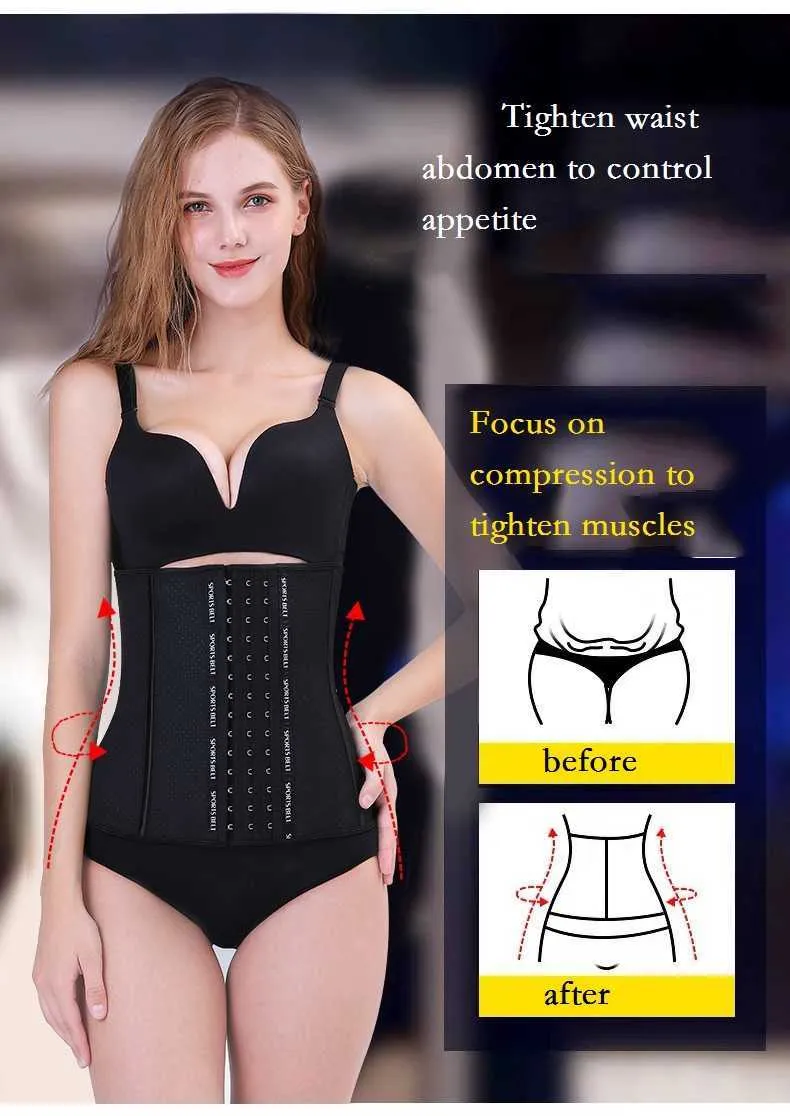 Latex Waist Trainer Corsetto Pancia Sottile Cintura Tummy Shaper Body Shapers Modellazione Cinturino Dimagrante Vita Cincher fajas colombianas 210708