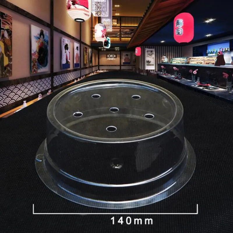 200 pçs tampa de plástico para prato de sushi buffet correia transportadora reutilizável transparente bolo placa comida capa restaurante acessórios9902130