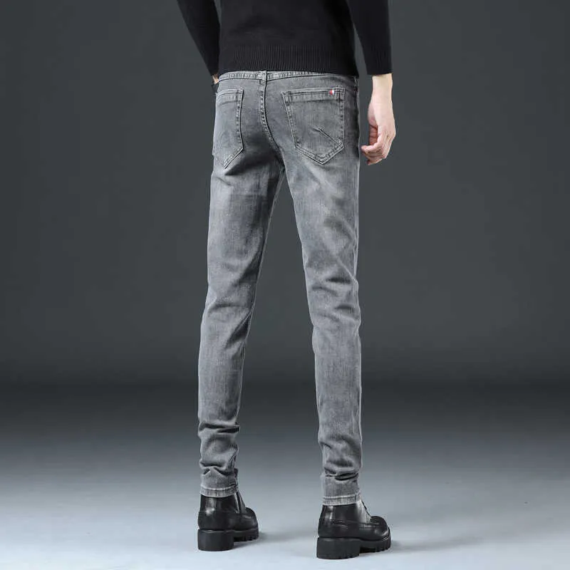 Skinny Jeans Homens Slim Fit Denim Juntos Esticão Masculino Jean Lápis Calças Calças de Jeans Moda Casual Hombre Novo X0621