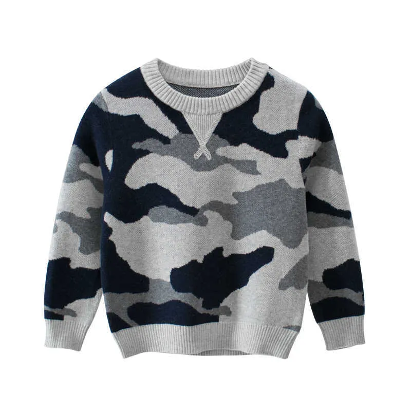 Boy Pullover Ribbed Knitting Soft Autumn Tops Boys Striped Winter Warm for 2 3 4 5 6 7 8 Years Sweater Kids Clothing Y1024