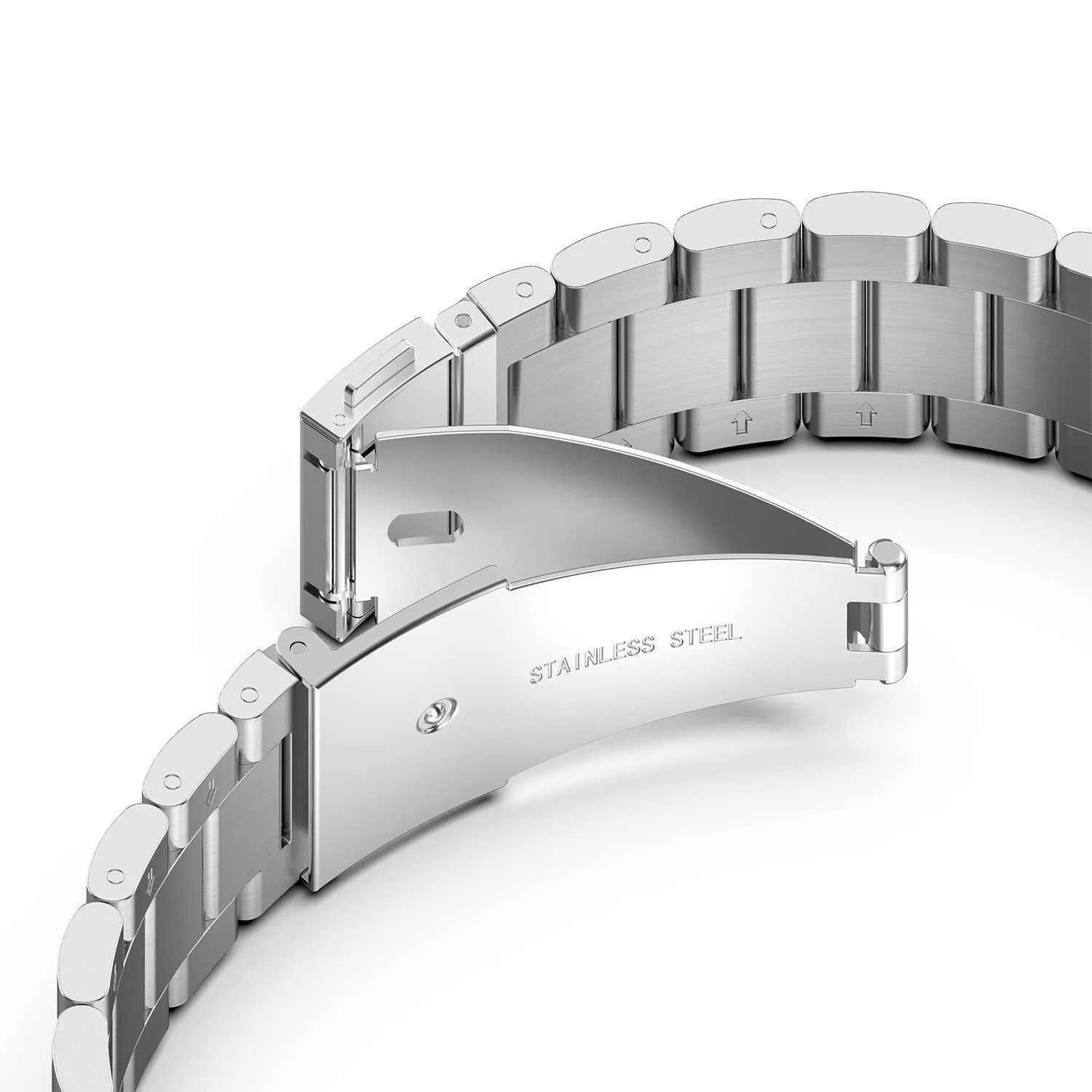 Bracelet en acier inoxydable sans lacunes pour Samsung Galaxy Watch 4 Classic 46mm 42mm / watch4 44mm 40mm Bracelet en métal à extrémité incurvée H0915