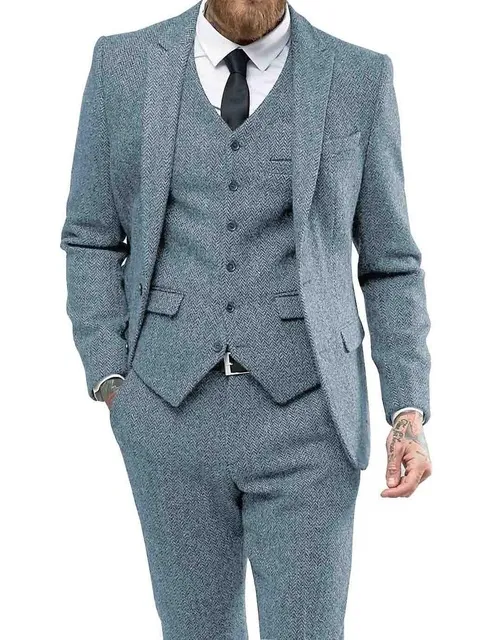 Designer Mens Suits 3 peças Toços de lapela branca cinza Fit casual Broomsmen Tuxedos para Blazer de Casamento+Calças+Vesto