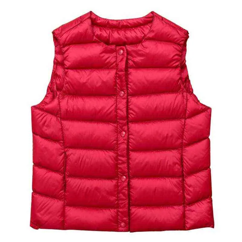 Gilet bambini Inverno Piumino bianco ultraleggero Cappotti Ragazzi Ragazze Giacca senza maniche Gilet caldo antivento bambini 2111099952491