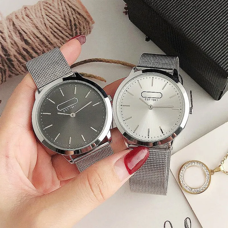 Модные брендовые часы для женщин и мужчин в стиле кареты с металлическим стальным ремешком, кварцевые наручные часы CO13270o
