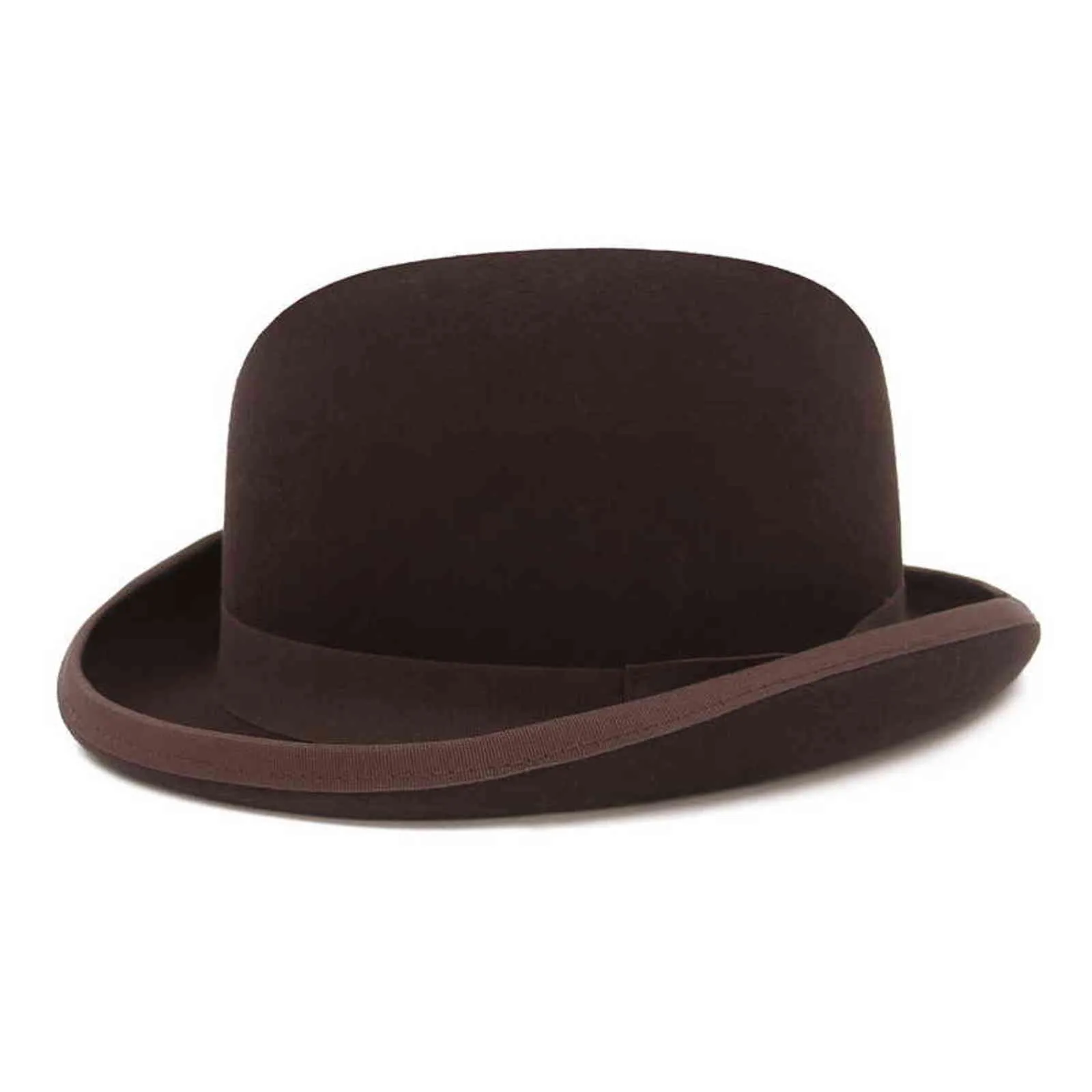 Gemvie 4 Colours 100 Wool Feel Derby Bowler Hat for Men Satin Woled Fashion Party Formin Fedora Costume Magician Hat Y11188334607