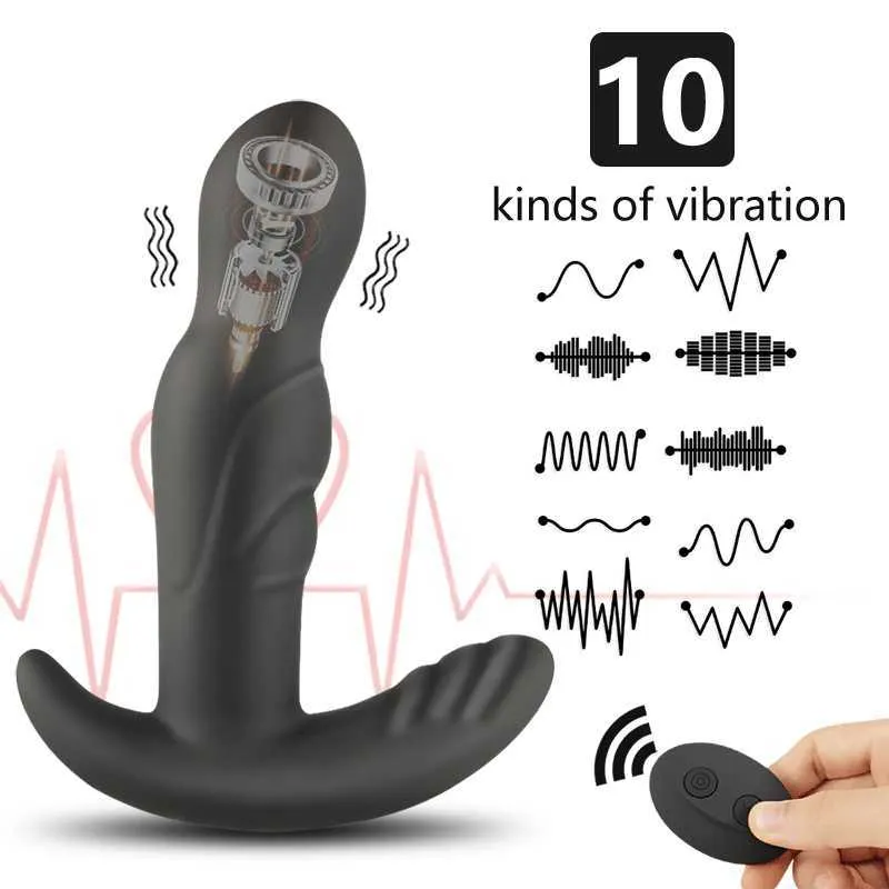 Vibrador Unisex giratorio de 360 grados masaje de próstata enchufe Anal Control remoto juguete sexual hombres juguetes para adultos 182587304