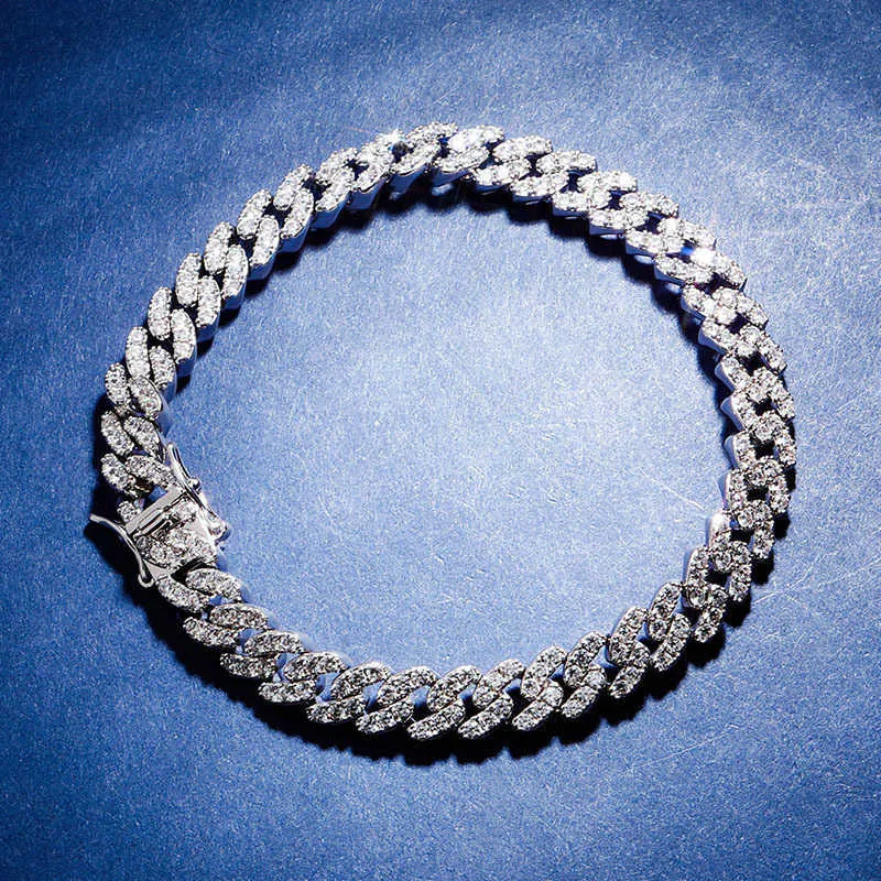 Bijoux de créateurs Chaînes glacées Hommes Femmes Bracelets de cheville Hip Hop Diamant Bracelets de cheville Or Argent Lien Cubain Accessoires de mode Charms