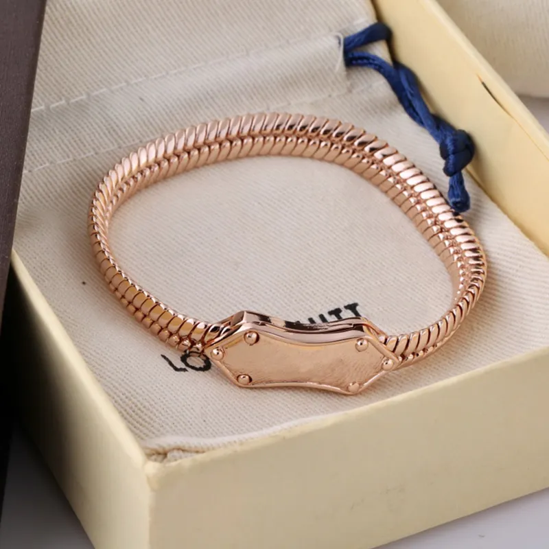 Brand Classic Snake Bone Chain Stainless Steel Electroplated 18K Gold Bracelet Designer Fashion Personality Charm Bracelet For Women & Men